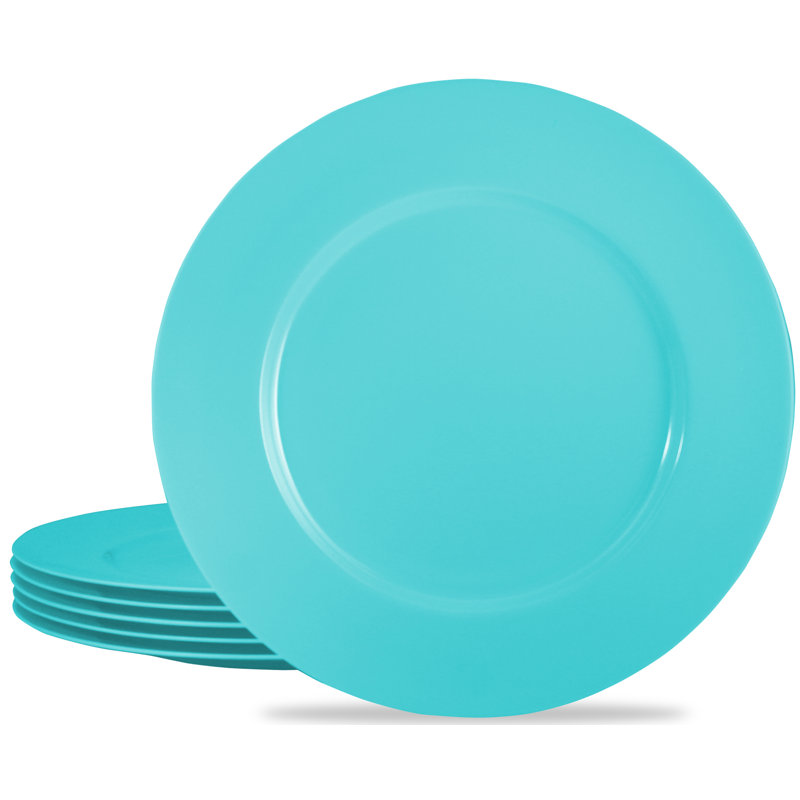 Assiette plate en mélamine 11 po Alicio, Turquoise