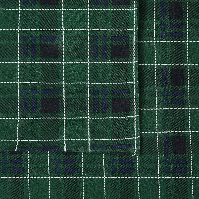 Truly Soft Tartan Plaid Flannel Sheet Set, King Sheet Set with 2 Pillowcases