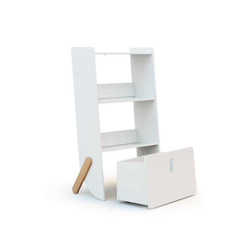 277.88cm H X 162.56cm W Solid Wood Toy Storage Kids Bookcase