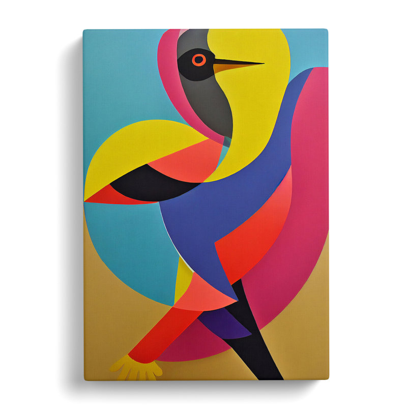 Bird In Abstract - Wrapped Canvas, 50cm H x 35cm W x 3cm D