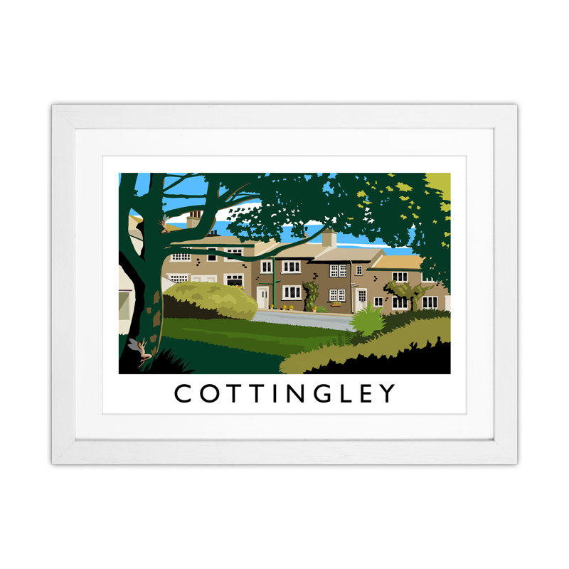 Cottingley by Richard O'Neill - Print, White Framed, 43.5cm H x 53.5cm W x 3cm D