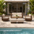 7 - Piece Outdoor Modular Sectional Set with Coffee Table