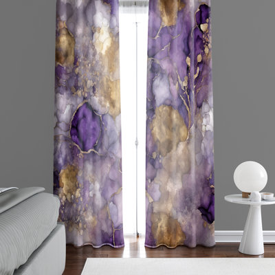 Paire de rideaux semi-transparents en polyester Aretin