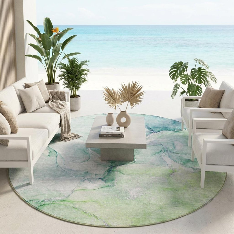 Tapis extérieur rond rond 8 po