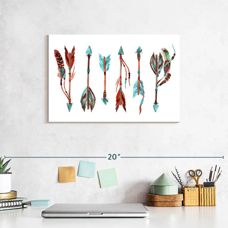 Lelar Native American Tribal Arrows, 8" H x 12" W