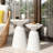Fashionable White End Table Pair, With Long-Lasting And Attractive Pedestal Feature For Bedroom Storage Stylish Of 2 Tables, Construction Graceful Style Furniture-120264231-120264234