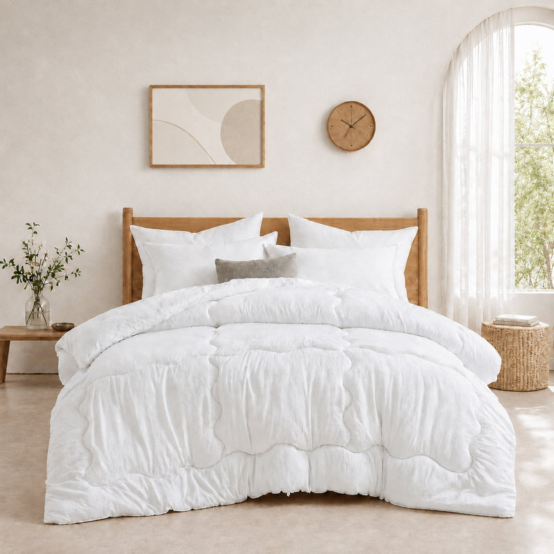 Édredon en duvet synthétique antimicrobien, Très grand lit