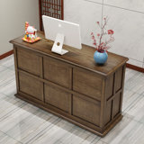 47.24" Brown Standard Solid Reception Desk