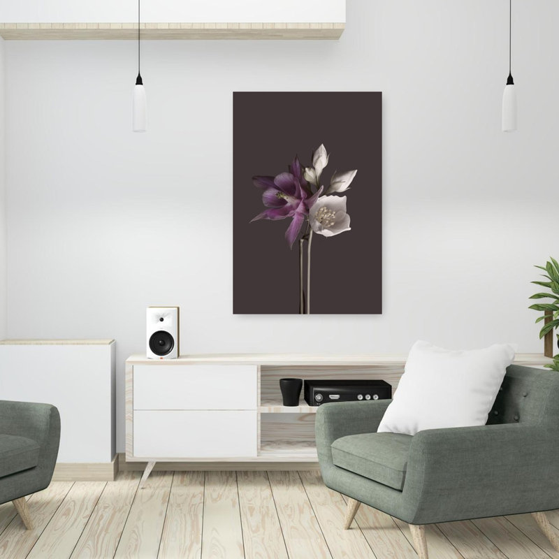 Art floral contemporain «Vertu 2», H 36 po x l 24 po