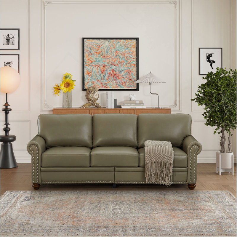Living Room Sofa Faux Leather, Grey
