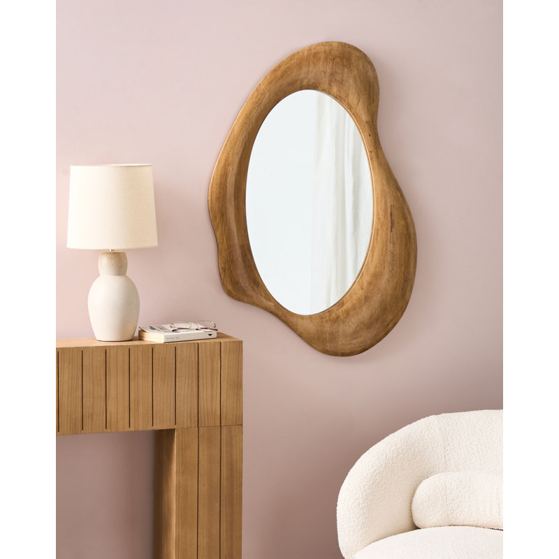Solid Wood Irregular Floor Mirror