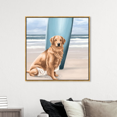 " Surfer Golden Retriever "