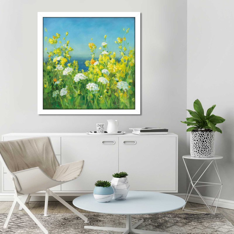 Golden Hour - Peinture, Cadre blanc, H 37,5 po x l 37,5 po x P 1 po