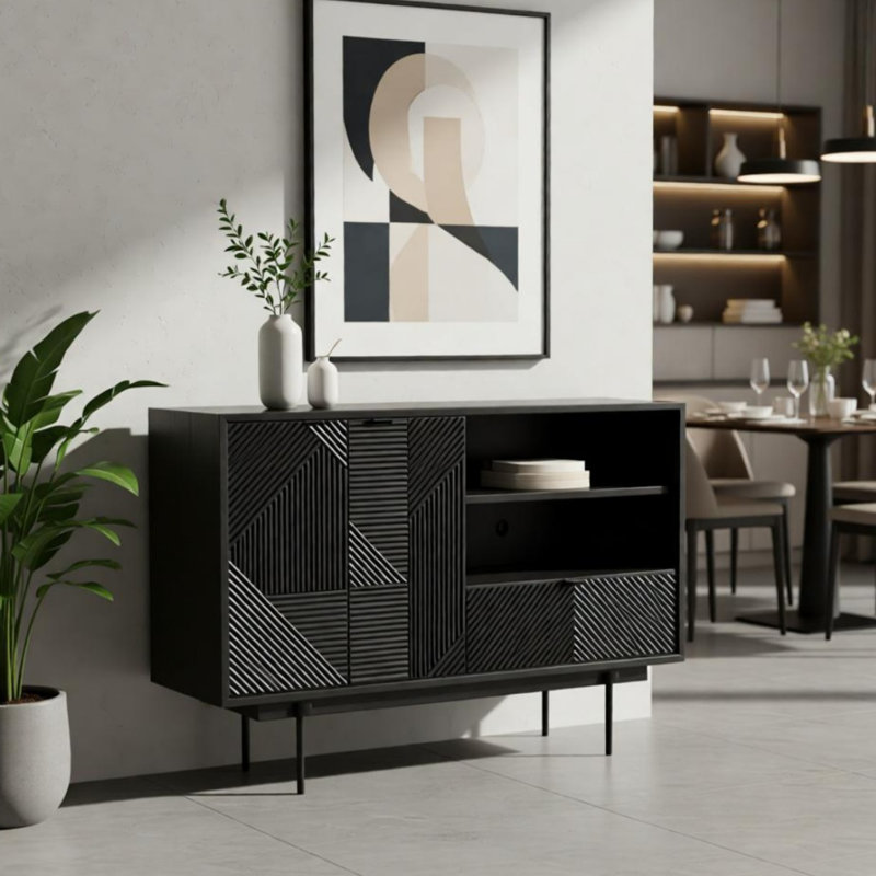 Un buffet mural pour petit appartement, Noir