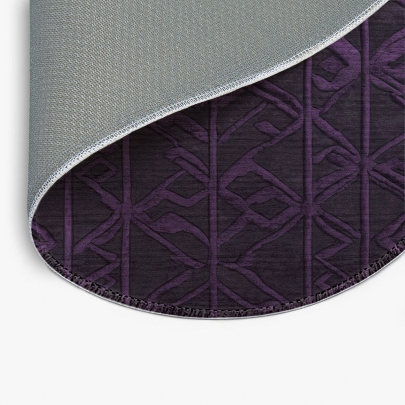 Tapis mauve intérieur et extérieur Trellis, Rond 5 pi