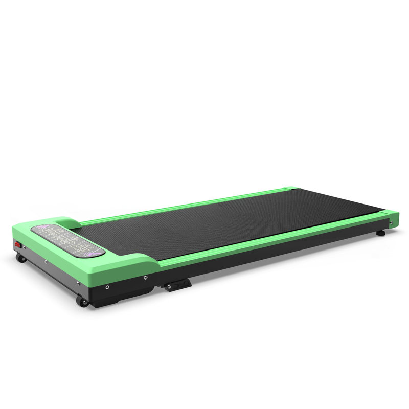 Tapis roulant pliable avec guidon et inclinaison, tapis de marche sous le bureau 2 en 1 et coussin vibrant avec télécommande pour les petits espaces de bureau à domicile