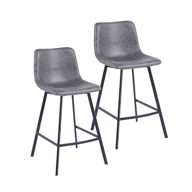 Tabouret de bar 26 po Asha, Gris