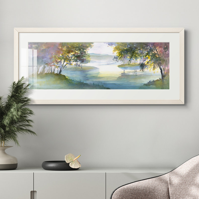 Peinture sur papier encadrée