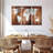 World Map " Chestnut World Map " 3 Piece Art Set-92761162