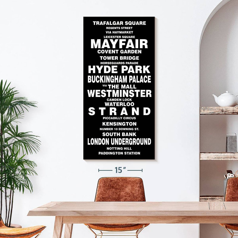 «London Bus Roll» sur toile, H 48 po x l 24 po x P 1,25 po