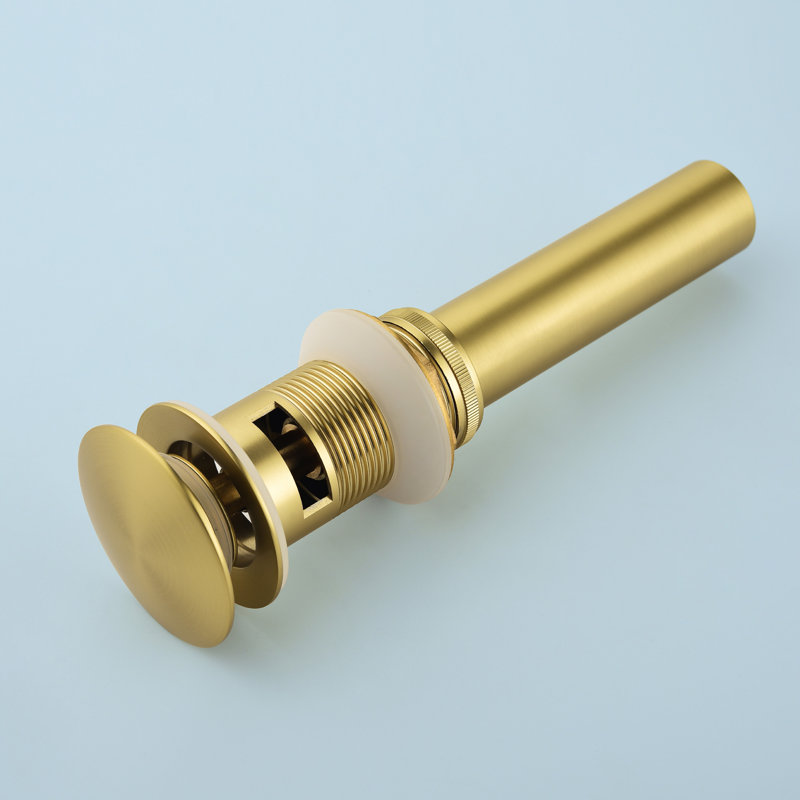 2.56'' W Drain Stopper Yes, Brushed Gold