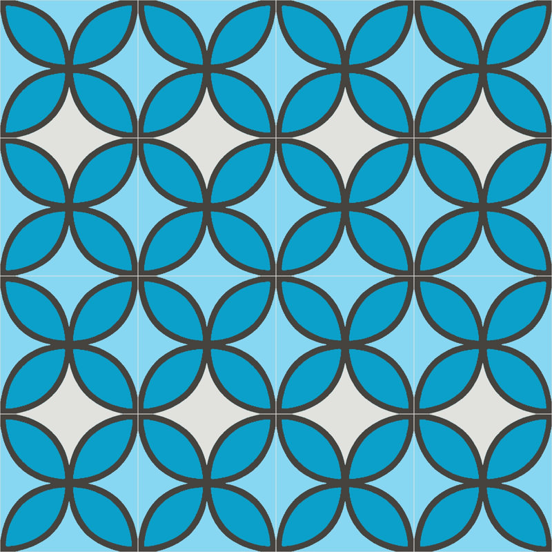 8 in. x 8 in. Limestone Tile, Blue