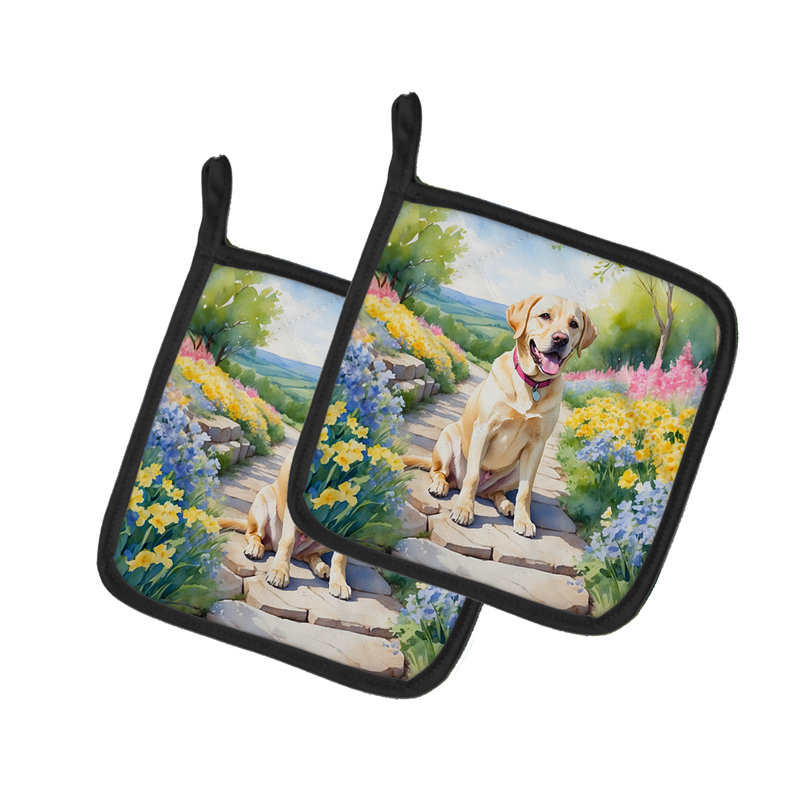 Caroline's Treasures Floral Polyester Potholder Set