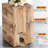 Compact 20" Modern Geometric Natural Wood Grain Pedestal End Table-1664774872-1672189776
