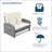 PE Wicker Rattan Double Chaise Lounge, 2-Person Reclining Daybed with Adjustable Back and Cushions, Free Furniture Protection Cover, White-392017086