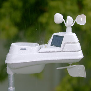 Station météo sans fil AcuRite Iris avec affichage direct au Wi-Fi pour la température et l'humidité intérieures / extérieures, la vitesse et la direction du vent et les pluies avec baromètre intégré (01527MCB)