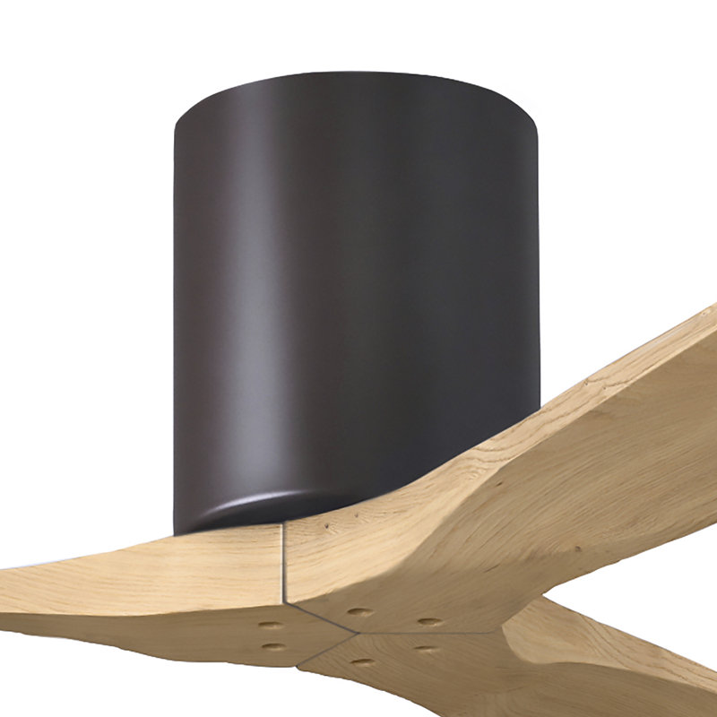 Irene Ceiling Fan, Textured Bronze, Light Maple Tone, 60"
