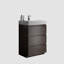 Meuble-lavabo simple 24 po avec comptoir en céramique Deanise-707973609