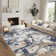 Abstract Machine Washable Area Rug with Rubber Backing for Living Room Non-Slip Modern Indoor Carpet Low-Pile Rug for Bedroom Dining Room Hallway Kitchen Office Playroom Nursery