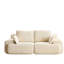 Pet - Velours en mousse à mémoire de forme 2 places en beige, adapté pour le salon et plus, sans assemblage, combinaison polyvalente, coussins de siège
