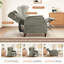 Fauteuil inclinable à dossier clouté avec poche de rangement Kars-1905210259
