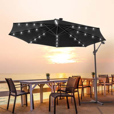 Asyra 118.1'' Lighted Cantilever Umbrella