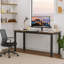 Solid Wood Top Metal Base Computer Desk-1915131688