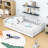 Twin Wooden Frame Kids Bed With Slats-1832632925