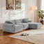 Canapé modulaire 105 po, canapé désossé, canapé compressé, amovible et lavable, housse de canapé remplaçable, tissu d'ameublement texturé tissé moderne, conception convertible en forme de L pour le salon-1059488306-1059488304