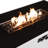 50,000 43" Rectangular Fire Pit With Smoked Glass - Stainless Steel White Outdoor Enjoyment Spot Hidden Propane Tank Compartment Metal Frame & 50000 All Heating