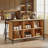 Modern 63" W Kitchen Island Table With Seating and 6 Spacious Storage and Breakfast Counter Table for Dining Room Kitchen