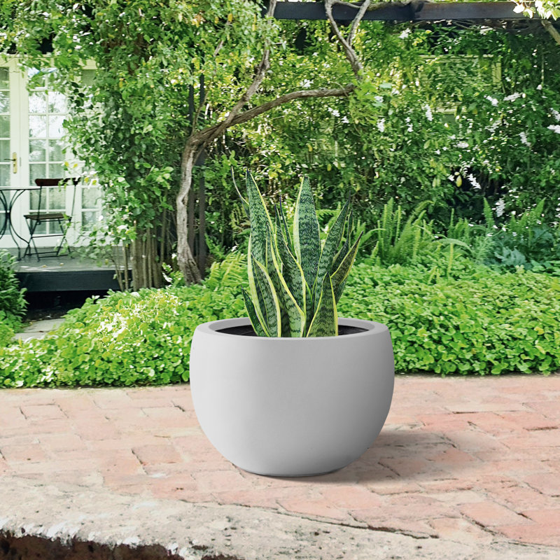 Pot à fleurs Cerra, Blanc pur
