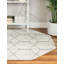 Tapis contemporain Tellaro de couleur crème-61874898