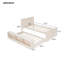 Lit plateforme avec lit gigogne escamotable et tablettes-982048355-982048354