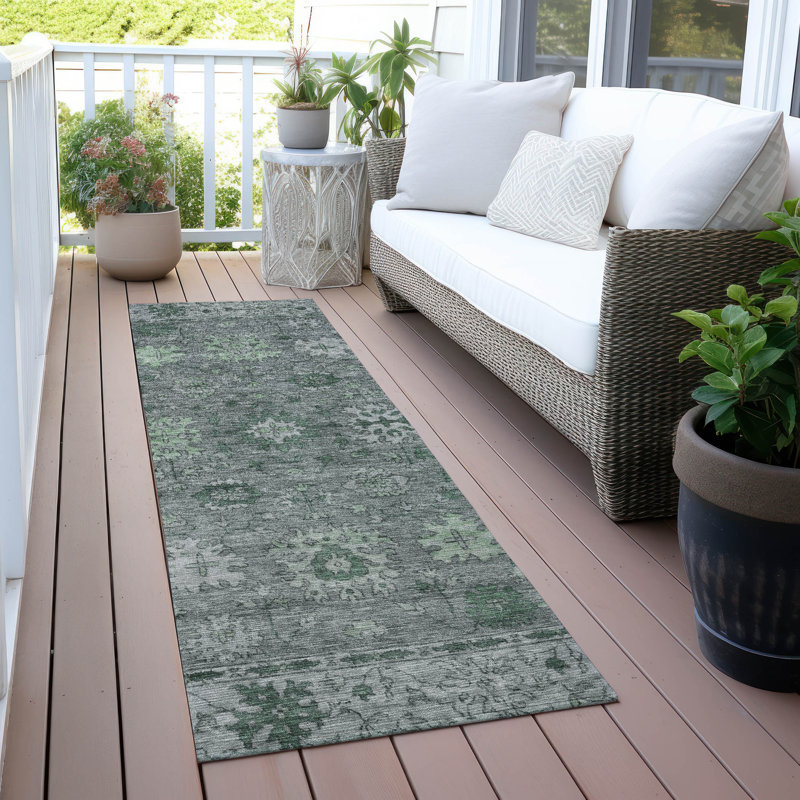 Tapis intérieur / extérieur Xhevrie lavable à la machine, Tapis de couloir 2 pi 3 po x 7 pi 6 po