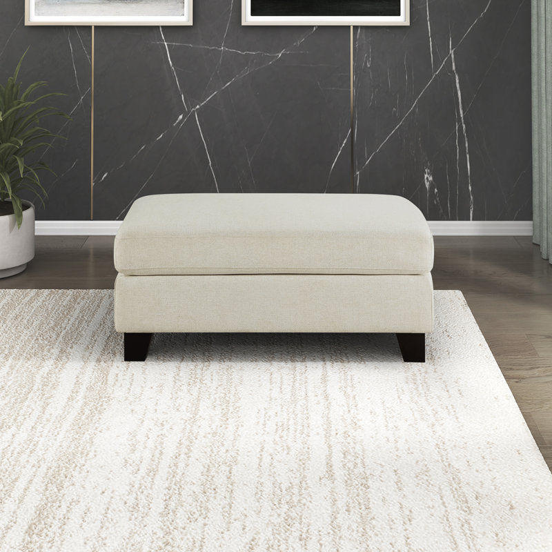 Repose-pieds rectangulaire en tissu texturé 40,5 po Knott