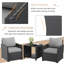 Ensemble de conversation en osier / rotin pour 7 personnes avec coussins Aun-1018763149-1057156541