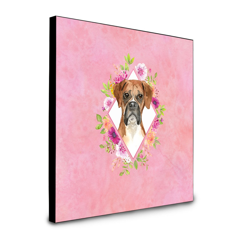 Panneau mural Dollman Flowers, Rose, Boxer brun