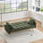Modern Sofa69 "Green Sofa Bed, Adjustable Sofa Teddy 2 Throw Pillows