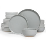 18 Piece Stoneware Dinnerware Set - Service for 6